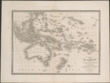 Carte de l'Oceanie contenant l'Australie, la Polynesie et les iles Asiatiques / dressee par A. Lapie, Colonel d'Etat Major et M. Lapie, fils, Capitaine au meme Corps