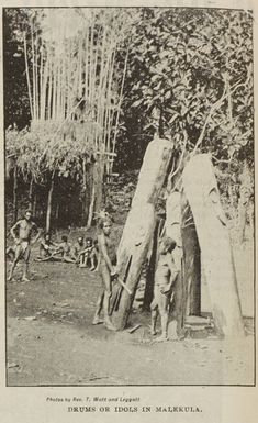 Drums or idols in Malekula