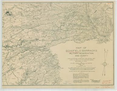 Map of Schofield Barracks Military Reservation and Vicinity