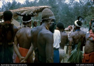 People gathering to vote