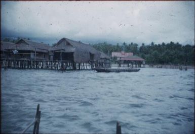 Tupesleia village, palm trees in the background : Port Moresby, Papua New Guinea, 1953 / Terence and Margaret Spencer