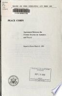 Peace Corps : agreement between the United States of America and Palau, signed at Koror March 8, 1995