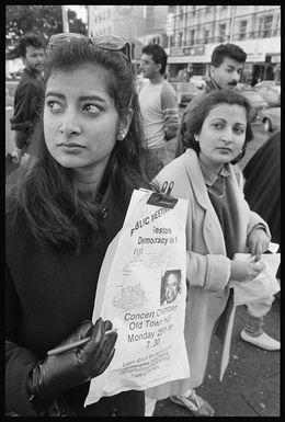 Fijian Freedom Fighters seeking signatures for petition, Wellington