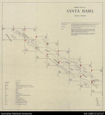 Solomon Islands, Sketch Map of Santa Isabel, INDEX, 1968, 1:50 000