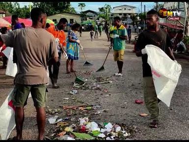 Kerema Basketball League Leads Township Cleanathon Initiative
