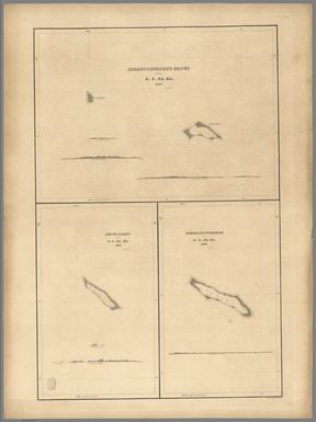 Disappointment Group, by the U.S.Ex.Ex. 1839. Serle (Pukaruha) Island, by the U.S.Ex.Ex. 1839. Clermont-Tonnere (Reao), by the U.S.Ex.Ex. 1839.