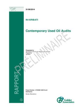 Contemporary used oil audits in Kiribati.