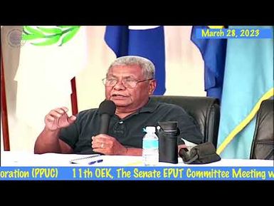 Palau National Congress | The Senate EPUT Committee Meeting with PPUC 3.28.2023