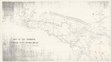 Map of the journeys of the Hagen-Sepik Patrol, 1938-39 (J.R. Black Map Collection / Item 153)