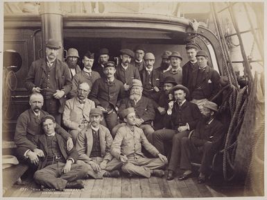 Passengers on board the Wairarapa - Photograph taken by Burton Brothers