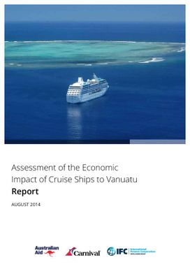 Assessment of the economic impact of cruise ships to Vanuatu report.