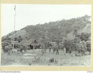 ULAMBA-BOGIA HARBOUR AREA, NEW GUINEA. 1944-07-30. A SECTION OF THE ADVANCED HEADQUARTERS, AUSTRALIAN NEW GUINEA ADMINISTRATIVE UNIT