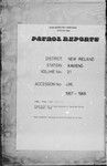 Patrol Reports. New Ireland District, Kavieng, 1967 - 1968