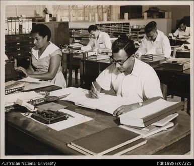 People working in an office