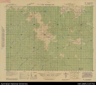 Papua New Guinea, Northeast New Guinea, Mt Salawaket, Provisional map, Sheet B55/11, 1175, 1943, 1:63 360