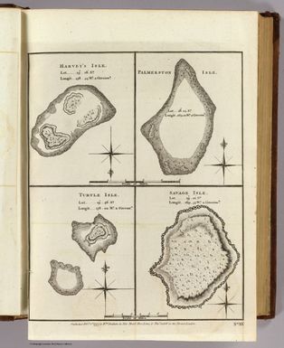 Harvey's Isle. Palmerston Isle. Turtle Isle. Savage Isle. No. XII. Published Febry. 1st, 1777 by Wm. Strahan in New Street, Shoe Lane & Thos. Cadell in the Strand, London.