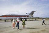 Federated States of Micronesia, people at airport on Yap Island