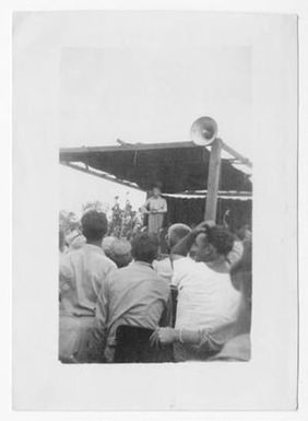 [Jack Berry Entertaining the Troops, Hollandia, New Guinea]