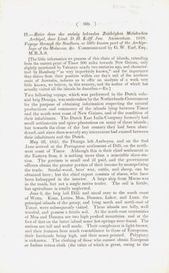 Reize door der weinig bekenden Zuidelyken Molukschen Archipel ... = Voyage through the Southern, or little known part of the Archipelago of the Moluccas, &c. / by D.H. Kolff ; communicated by G.W. Earl.