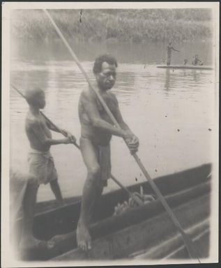 Canoes, Bosman, Ramu River, New Guinea, 1935 / Sarah Chinnery