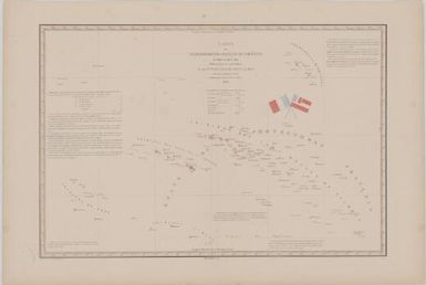 Carte des établissements français de l'Océanie au mois d'août 1864 / gravé par Pépin-Malherbe