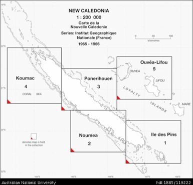 New Caledonia INDEX, 1965-1966, 1:200 000
