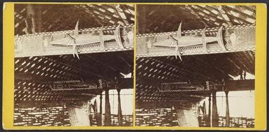 Carvings in Canoe Shed, near Cape Recherché, San Christoval [Christobal], Solomon Group