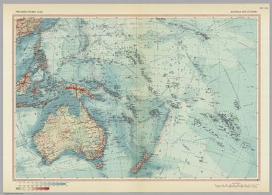 Australia and Oceania. Pergamon World Atlas. Pergamon Press, Ltd. & P.W.N. Poland 1967. Sluzba Topograficzna W.P.