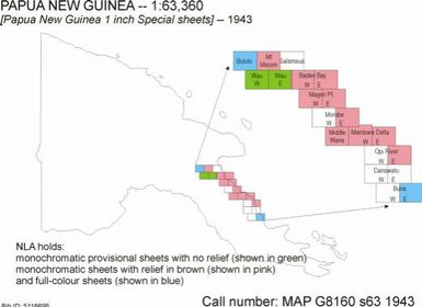 [Papua New Guinea 1 inch special sheets series] reproduced by 2/1 Aust. Army Topo. Survey Coy