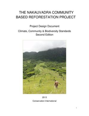 The Nakauvadra Community Based Reforestation Project - Project design document (Second edition)