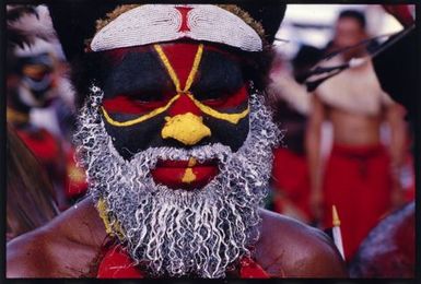 South Pacific Festival of the Arts, Apia, 1996. Man from Papua New Guinea highlands