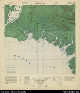 Indonesia, Dutch New Guinea, Kaiboes Baai, Provisional, 1944, 1:250 000