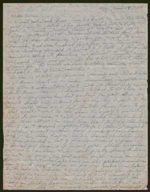 [Letter from Otha Lee Bruns to Antone Bruns, March 27, 1944]