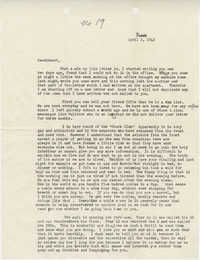 Letter from Sidney Jennings Legendre, April 1, 1943