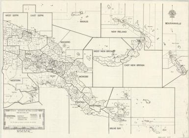 Districts, sub-districts and census divisions, Papua New Guinea 1973 / Mapping Section 27-8-'73