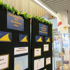 Te Vaiaho o te Gagana Tokelau - Tokelau Language Week display - Tuakiri, Tūranga