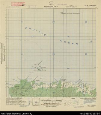 Papua New Guinea, New Britain, Cape Lambert, Provisional map, Sheet B56/2, 1943, 1:63 360