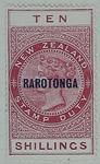 Stamp: New Zealand - Rarotonga Ten Shillings