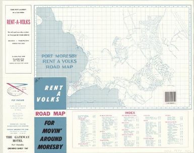Rent a Volks / road map for movin' around Moresby