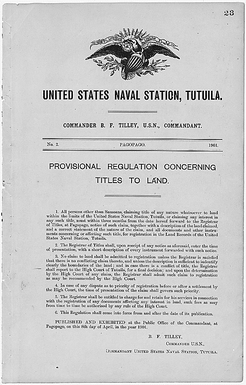 Provisional Regulation Concerning Titles to Land, Order No. 2.