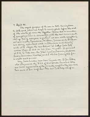[Letter from Admiral Chester W. Nimitz - April 9, 1945]
