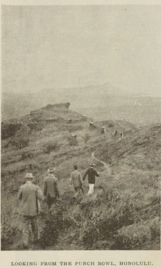 Looking from the Punch Bowl, Honolulu