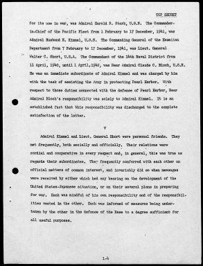 Kimmel, Husband E., Reports: Navy Court of Inquiry, Pearl Harbor Report, August 29, 1945