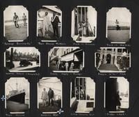 Photo album page of the ship to Honolulu and a few tourist sites