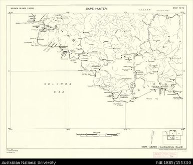 Solomon Islands, Guadalcanal, Cape Hunter, Series: D.O.S. Repro 3 (Sketch), Sheet 12, 1968, 1:50 000