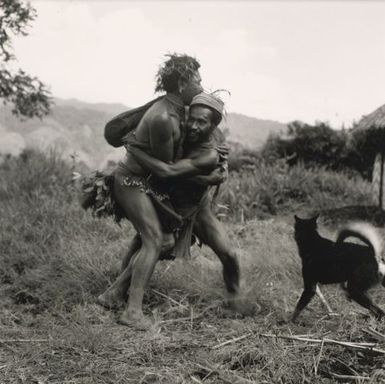 Two youths playwrestling, Iabula Valley