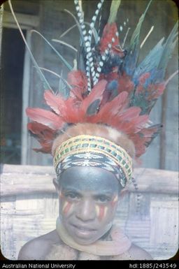 Boy wearing head dress