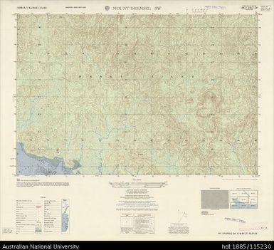 Papua New Guinea, Admiralty Islands, Mount Dremsel SW, Series: AMS T893, Sheet 3550 I SW, 1:25 000, 1959