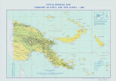 Annual rainfall map, Territory of Papua and New Guinea (Recto 1965)