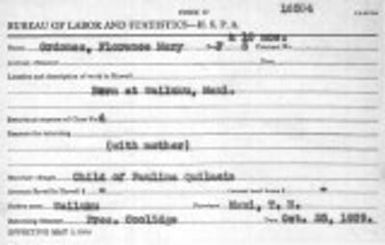 Ordones, Florence Mary